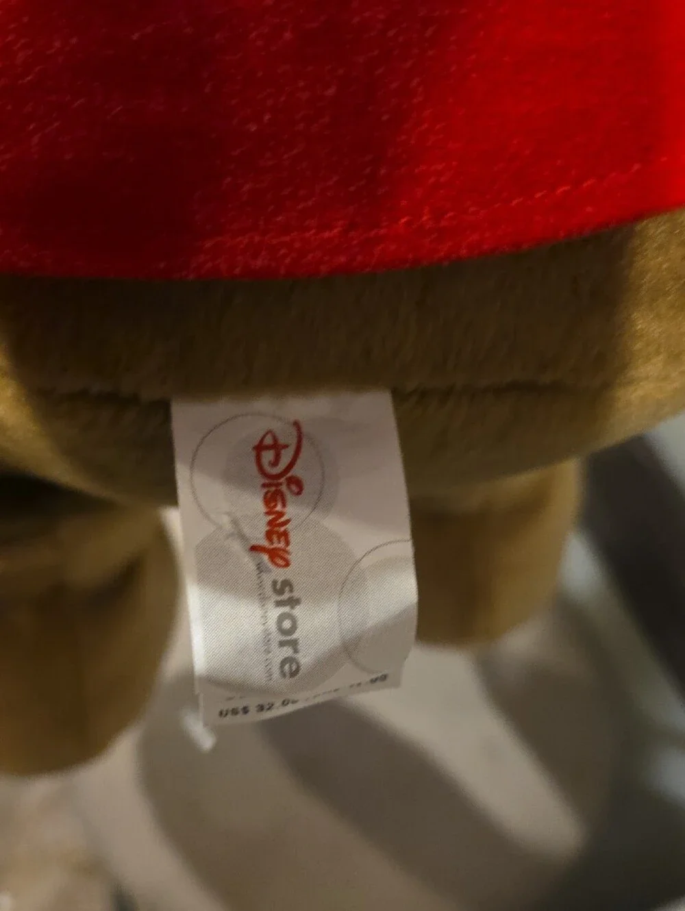 Disney Grumpy Plush with Red Hat and Brown Body